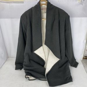 The Normal Brand Women's Puremeso Boundless Cardigan Size Large - Charcoal